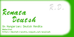 renata deutsh business card